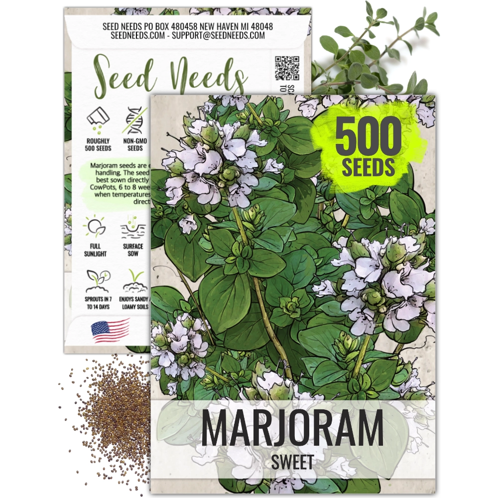 minari plant seeds Sweet Marjoram Herb Seeds For Planting (Origanum majorana) Seed Needs – Seed  Needs LLC