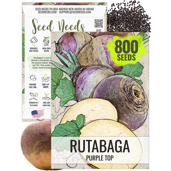 Purple Top Rutabaga Seeds For Planting (Brassica napus)