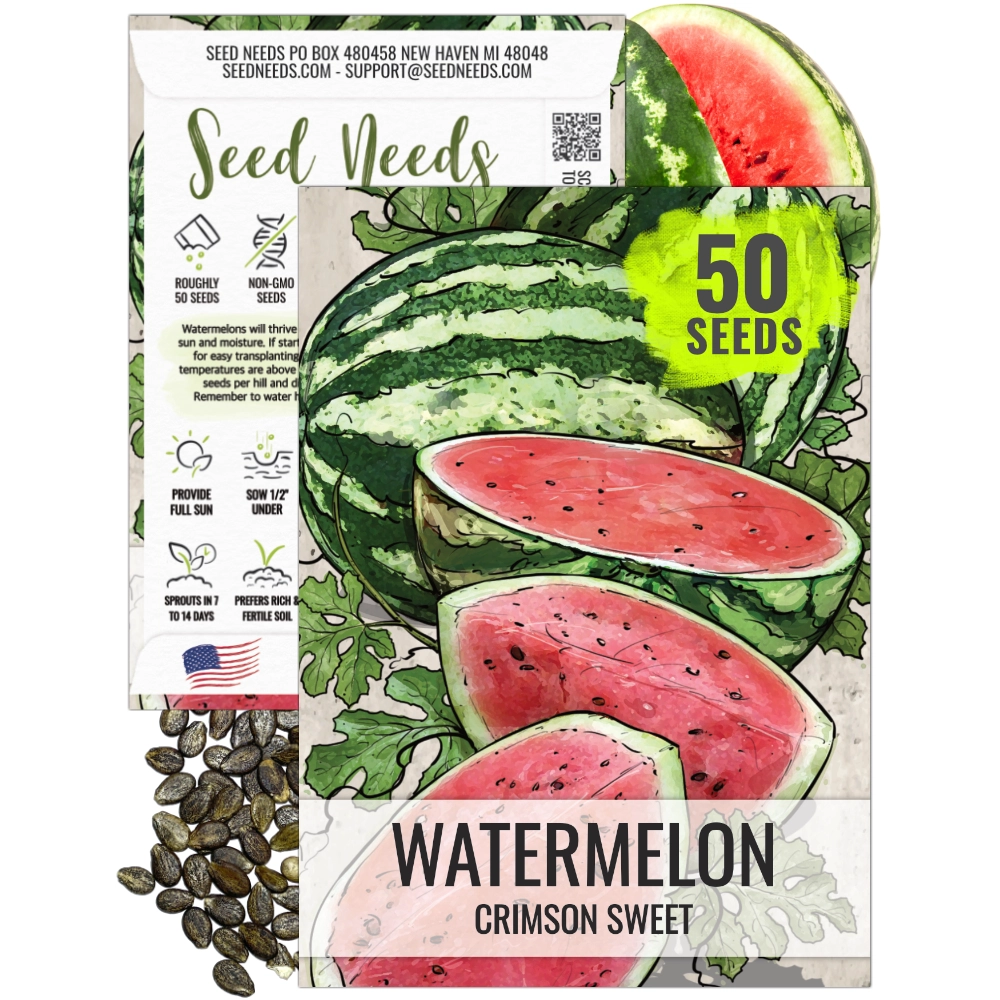 Crimson Sweet Watermelon Seeds For Planting (Citrullus lanatus) – Seed  Needs LLC