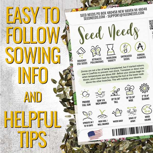 Candystripe Zinnia Mixture (Zinnia elegans)