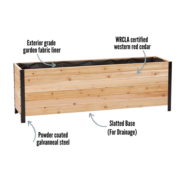 18" x 72" Planter Box - 24" Tall