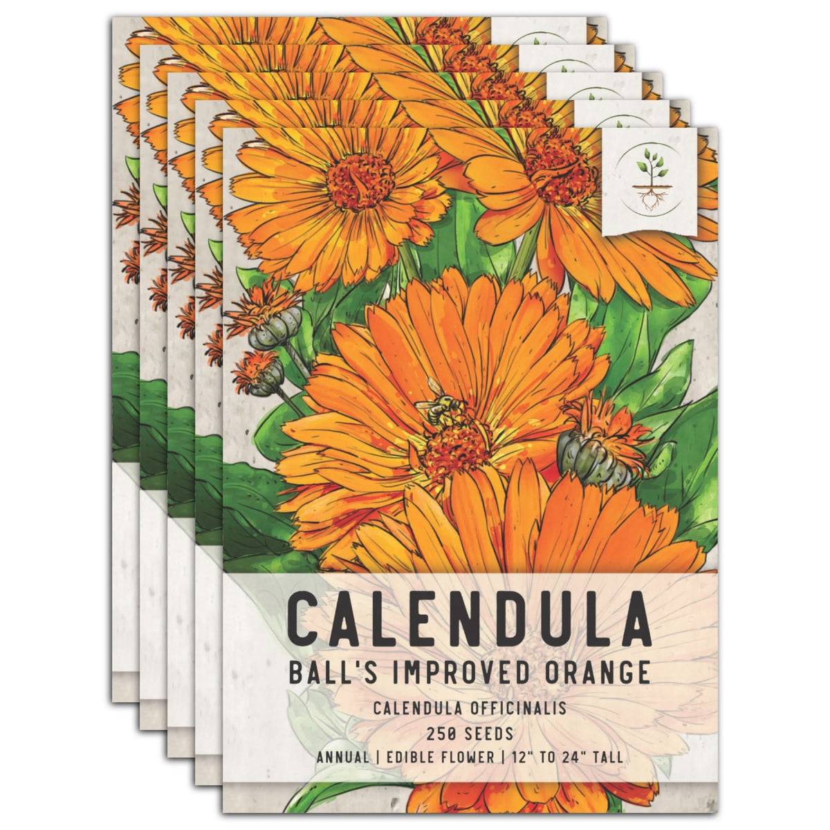Balls Improved Orange Calendula Seeds For Planting - Seed Needs Balls Improved Orange Calendula Seeds For Planting - Seed Needs