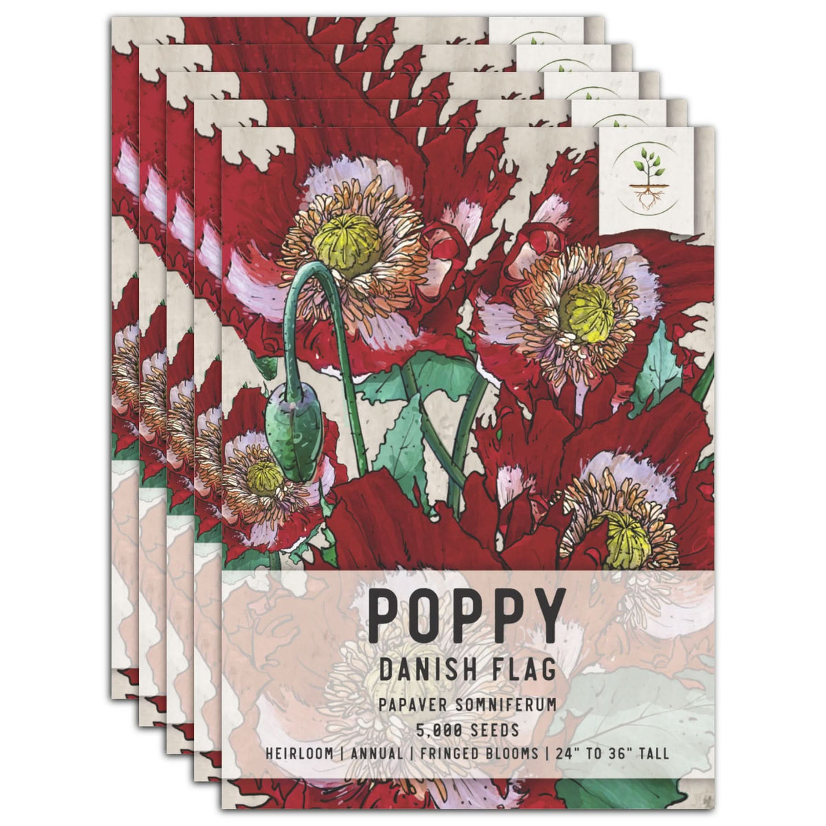 Danish Flag Poppy Seeds For Planting (Papaver somniferum) Seed Needs – Seed  Needs LLC