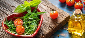 herbs for heart health on cutting board