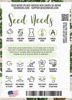 Anise Herb Seeds For Planting (Pimpinella anisum)