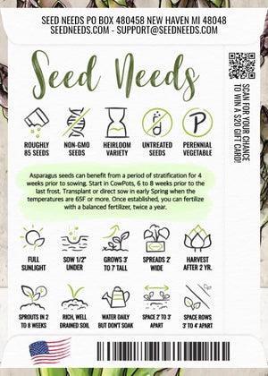 Mary Washington Asparagus Seeds For Planting (Asparagus officinalis)