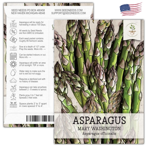 Mary Washington Asparagus Seeds For Planting (Asparagus officinalis)