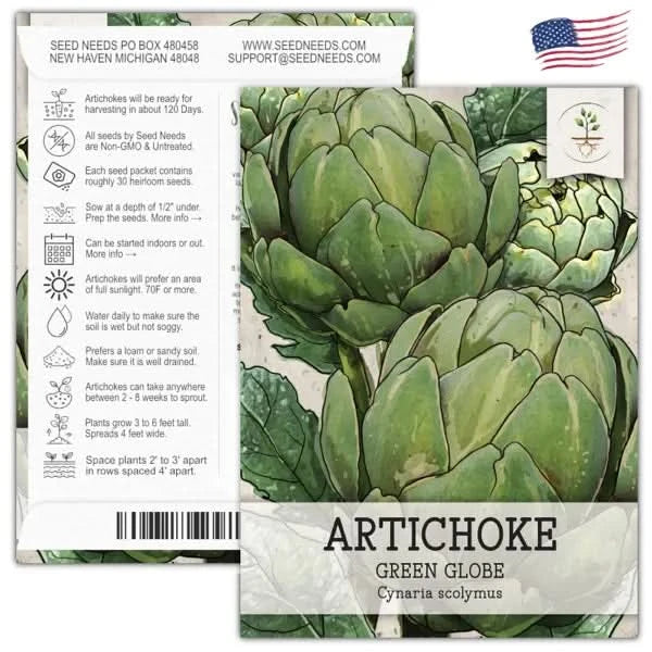 Green Globe Artichoke Seeds For Planting (Cynaria scolymus)