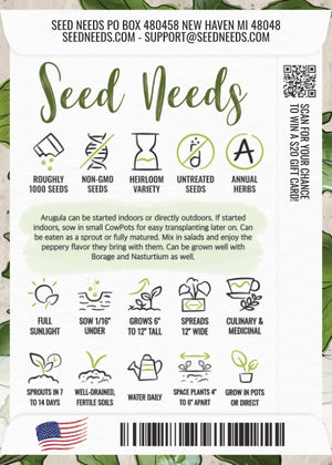 Arugula Herb Seeds For Planting (Eruca sativa)
