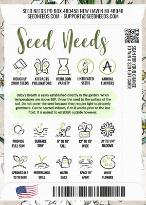 Baby's Breath Seeds For Planting (Gyposophila elegans)
