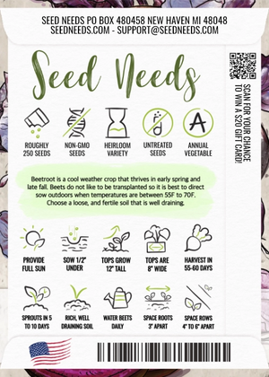 Bulls Blood Beet Seeds For Planting (Beta vulgaris)