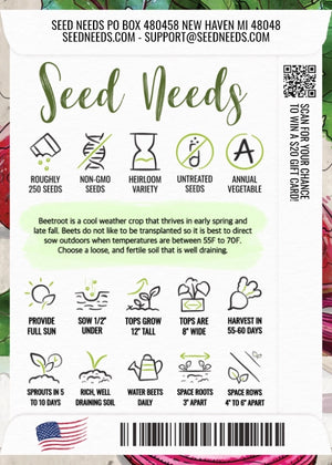 Chioggia Beet Seeds For Planting (Beta vulgaris)