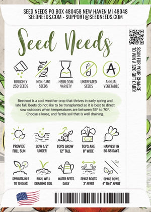 Golden Detroit Beet Seeds For Planting (Beta vulgaris)