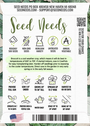 Calabrese Broccoli Seeds For Planting (Brassica oleracea)
