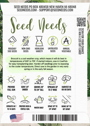 Waltham 29 Broccoli Seeds For Planting (Brassica oleracea)