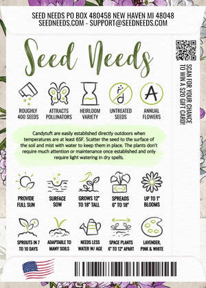 Candytuft Seeds For Planting, Annual Mixture (Iberis umbellata)