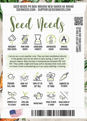 Danvers 126 Carrot Seeds For Planting (Daucus carota)