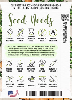 Little Finger Carrot Seeds For Planting (Daucus carota)