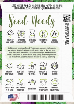 King Henry Viola Seeds For Planting (Viola cornuta)