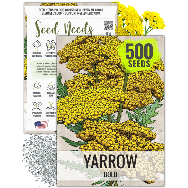Gold Yarrow Seeds For Planting (Achillea filipendulina)
