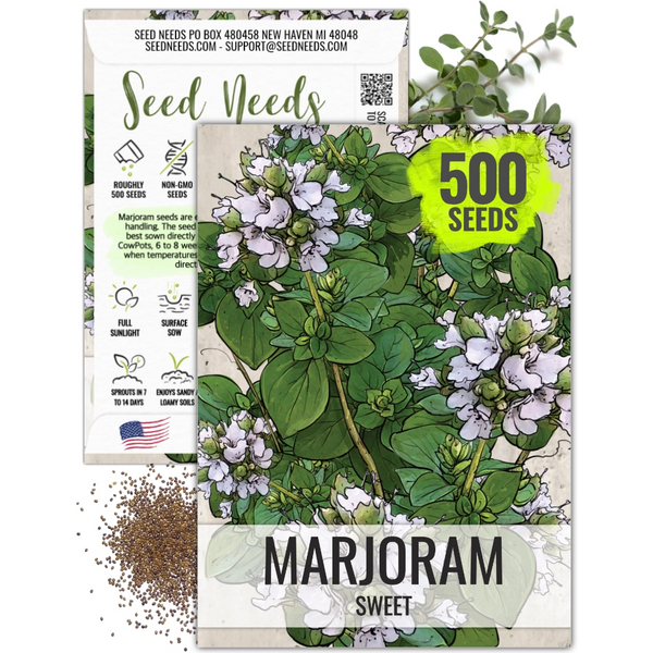 buy prayer plant seeds Sweet Marjoram Herb Seeds For Planting (Origanum majorana) Seed Needs – Seed Needs LLC
