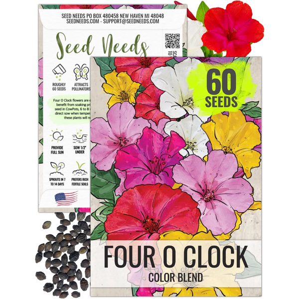Mixed Four O' Clock Seeds For Planting (Mirabilis jalapa)