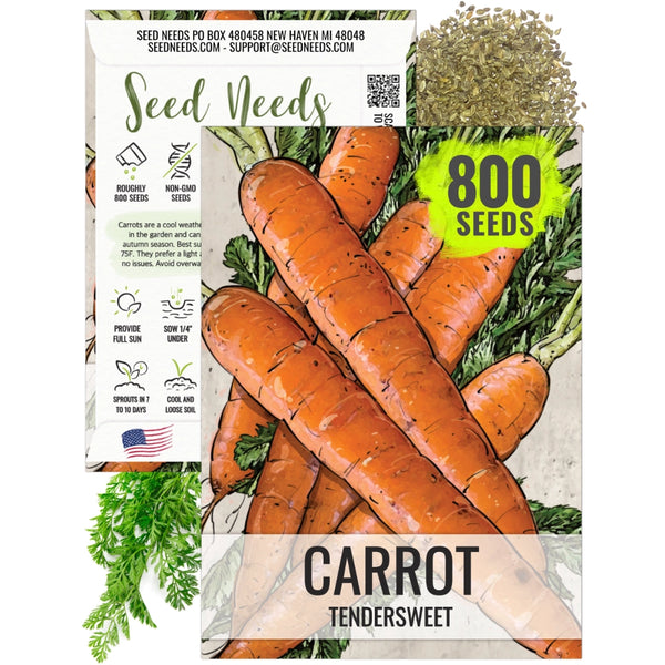 Tendersweet Carrot Seeds For Planting (Daucus carota)