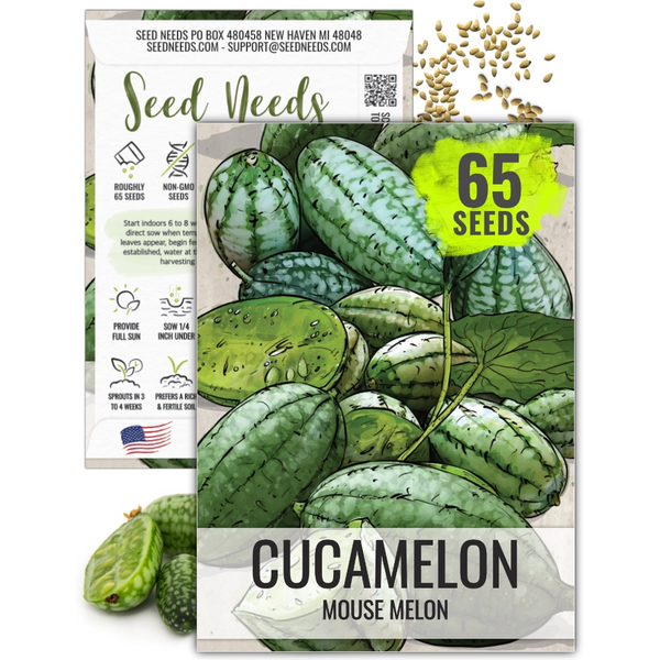 Cucamelon Seeds For Planting, Mexican Sour Gherkin (Melothria scabra)
