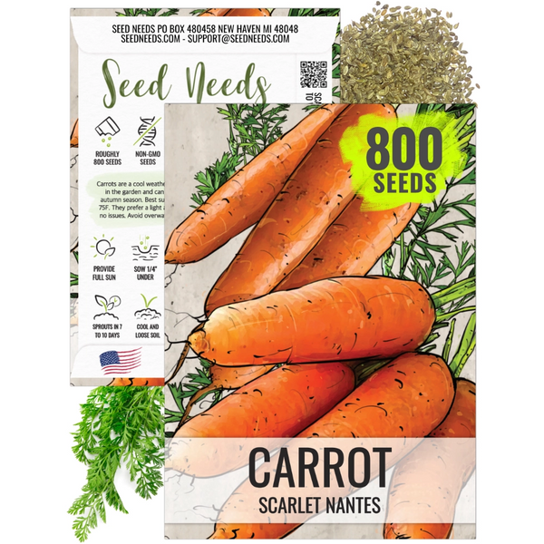 Scarlet Nantes Carrot Seeds For Planting (Daucus carota)