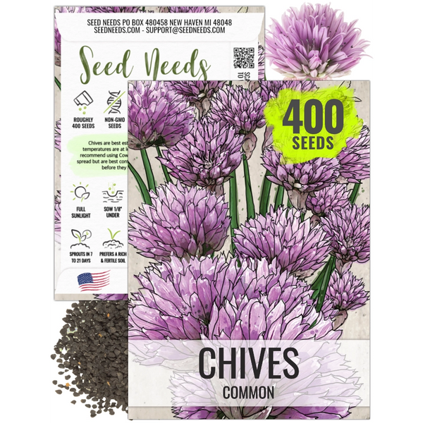 Common Chives Herb Seeds For Planting (Allium schoenoprasum)