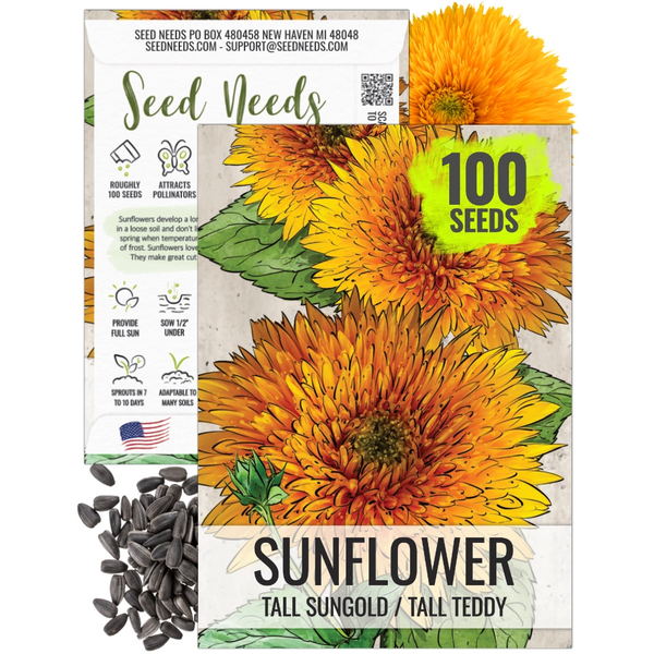 Tall Sungold Sunflower Seeds For Planting (Helianthus annuus)
