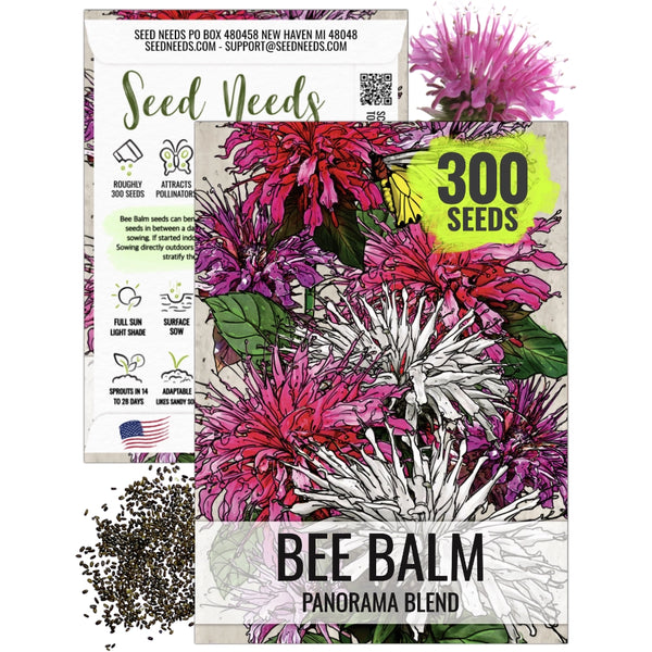 shade plant seeds Panorama Blend Bee Balm Seeds For Planting (Monarda didyma) Seed Needs – Seed Needs LLC