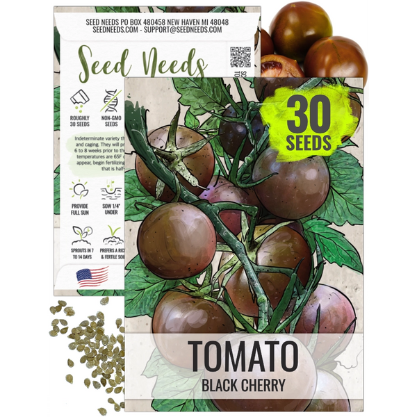 planting cherry tomato seeds Black Cherry Tomato Seeds For Planting (Solanum lycopersicum) – Seed Needs LLC