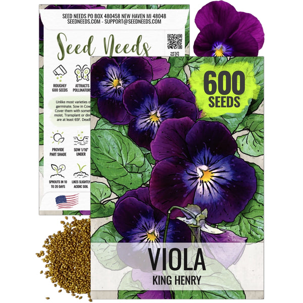 King Henry Viola Seeds For Planting (Viola cornuta)