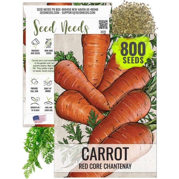 Red Core Chantenay Carrot Seeds For Planting (Daucus carota)