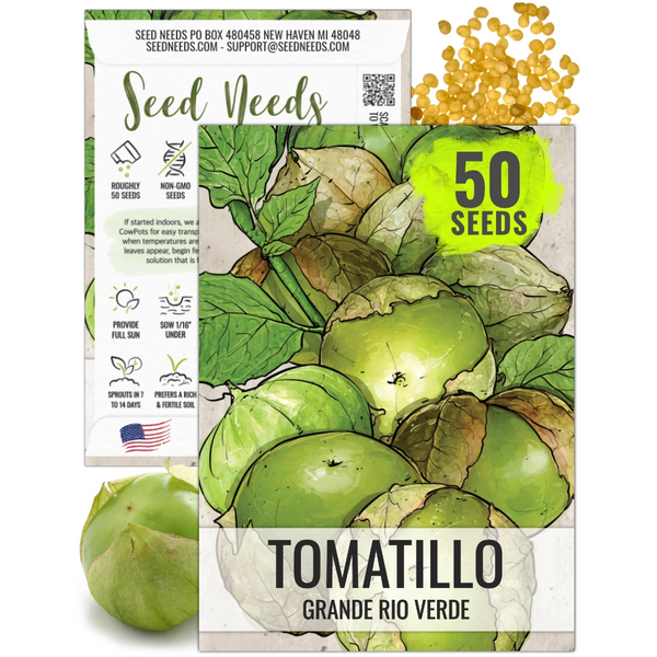 Grande Rio Verde Tomatillo Seeds For Planting (Physalis ixocarpa)