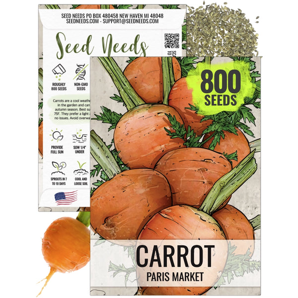 Paris Market Carrot Seeds For Planting (Daucus carota)