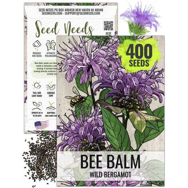 Wild Bee Balm Seeds For Planting (Monarda fistulosa)