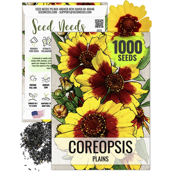 plant coreopsis seeds Coreopsis Plains Seeds For Planting (Coreopsis tinctoria) – Seed Needs LLC