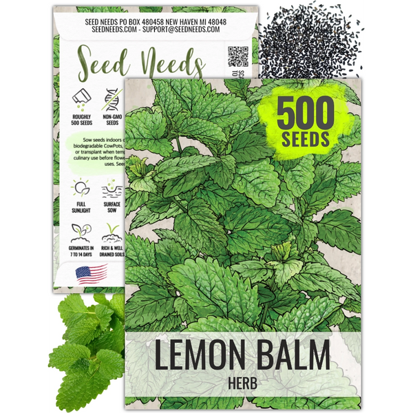 Lemon Balm Herb Seeds For Planting (Melissa officinalis)