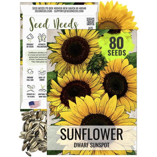 Dwarf Sunspot Sunflower Seeds For Planting (Helianthus annuus)