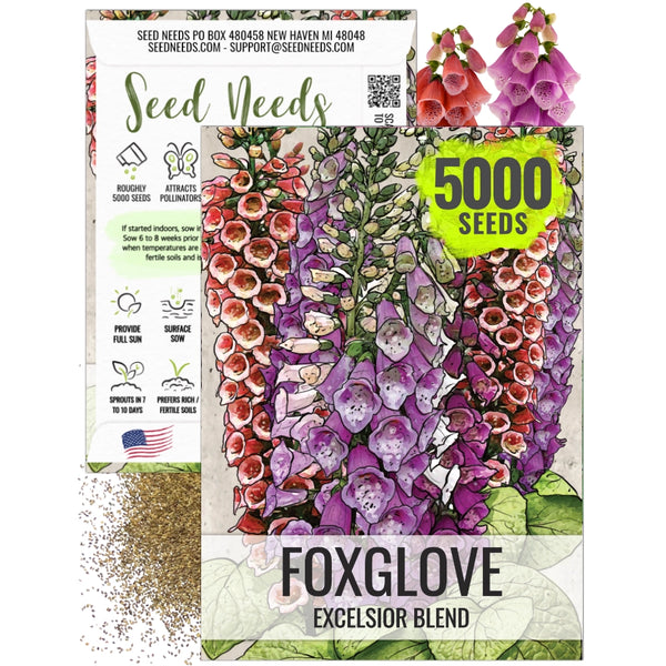 planting digitalis seeds Excelsior Mixture Foxglove Seeds For Planting (Digitalis purpurea) – Seed Needs LLC