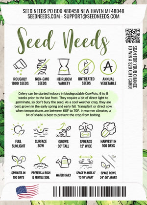 Utah 52-70 Celery Seeds For Planting (Apium graveolens)