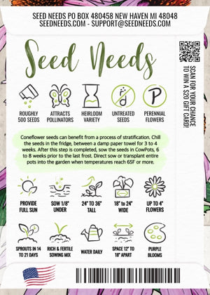 Purple Coneflower Seeds For Planting (Echinacea purpurea)