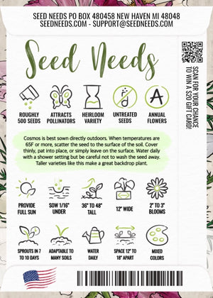 Seashells Cosmos Seeds For Planting (Cosmos bipinnatus)