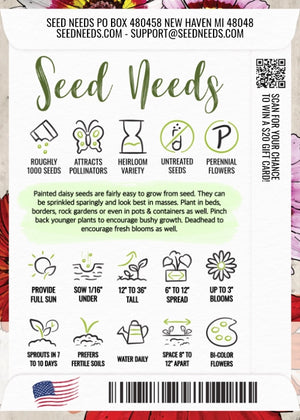 Painted Daisy Seeds For Planting (Chrysanthemum carinatum)