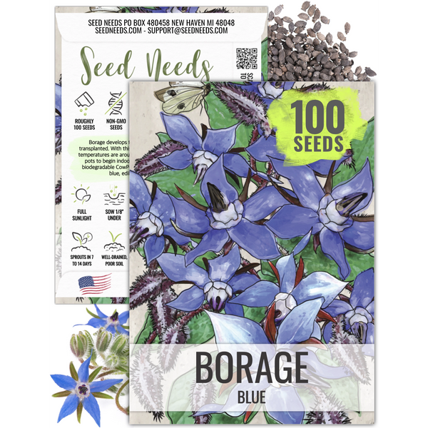 Blue Borage Seeds For Planting (Borago officinalis)