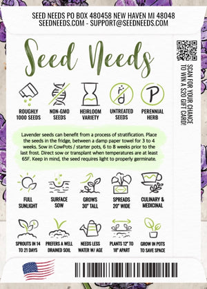 Vera Lavender Seeds For Planting "True English" (Lavandula angustifolia)