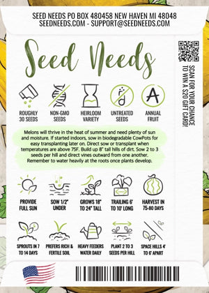 Canary Melon Seeds For Planting (Cucumis melo)