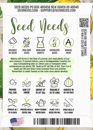 Golden Beauty Casaba Melon Seeds For Planting (Cucumis melo)
